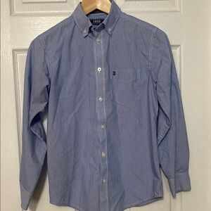 Izod Boys Classic Blue Pinstripe Shirt